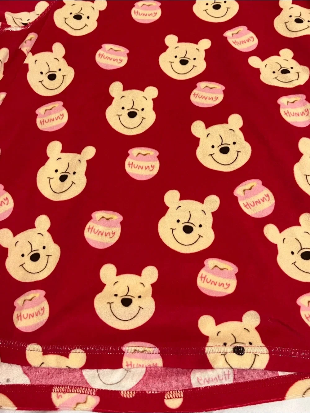 Disney Red Winnie the Pooh Top & Pants Pajama Set Women’s Size Small 4-6 - Picture 2 of 4